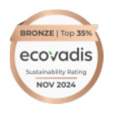 Médaille EcoVadis portant les mentions « BRONZE | Top 35 % », « ecovadis », « Sustainability Rating » et « NOV 2024 »